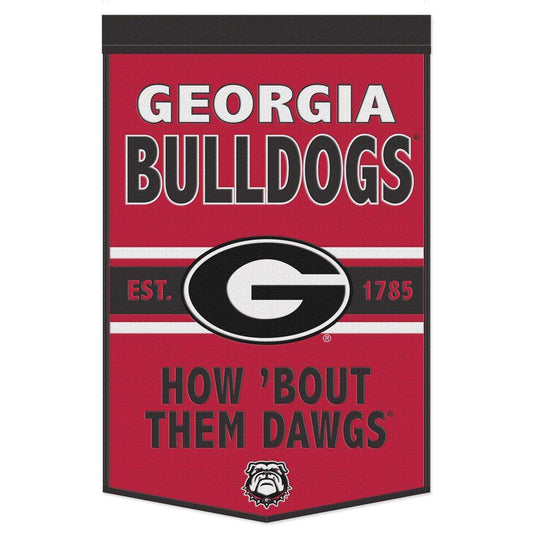 Georgia Bulldogs Wool Banner 24x38 Dynasty Slogan Design - ToylandEU