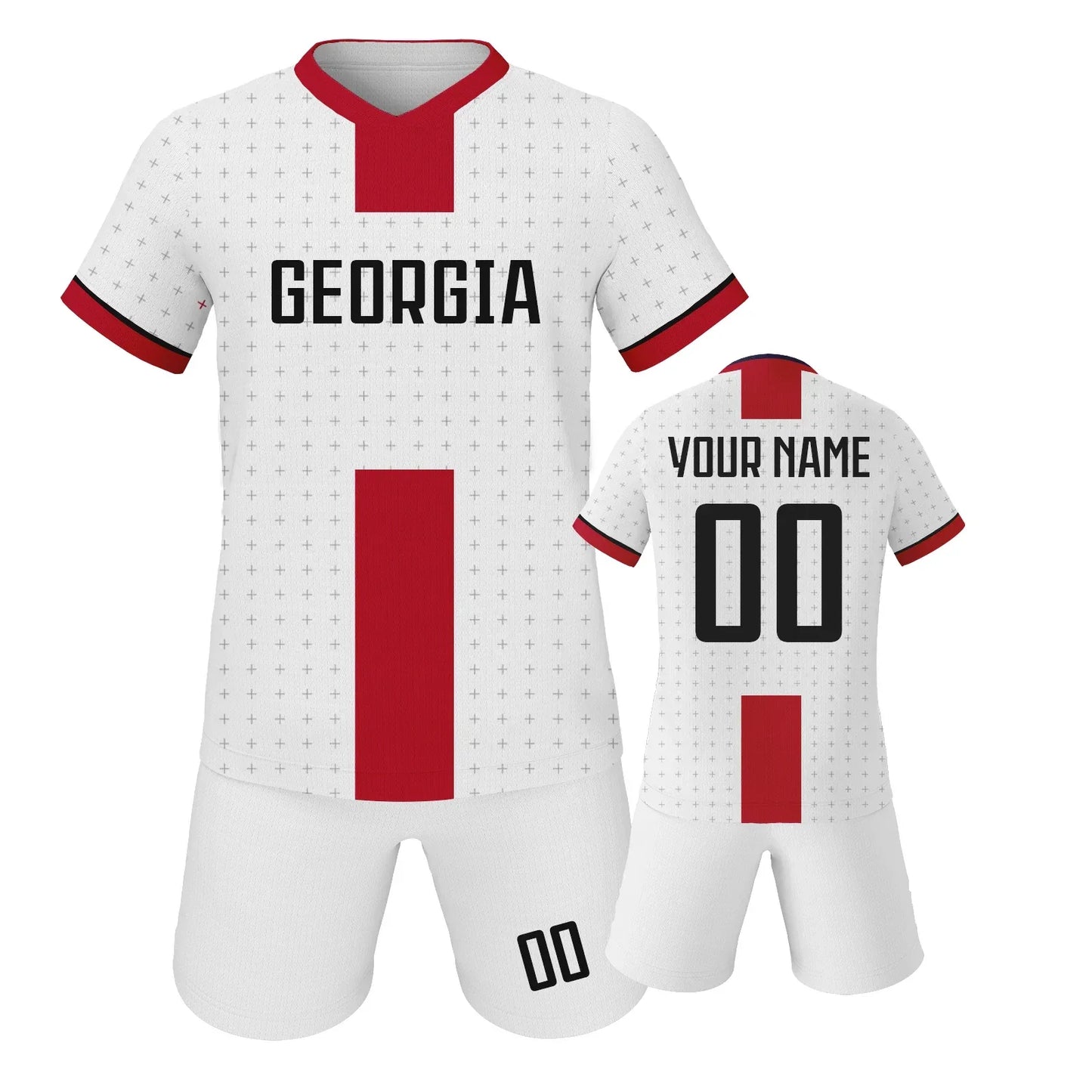 Georgia Custom Kids Soccer Jersey Kit With Personalized Name And Number Unisex Youth Football Training Uniform - ToylandEU