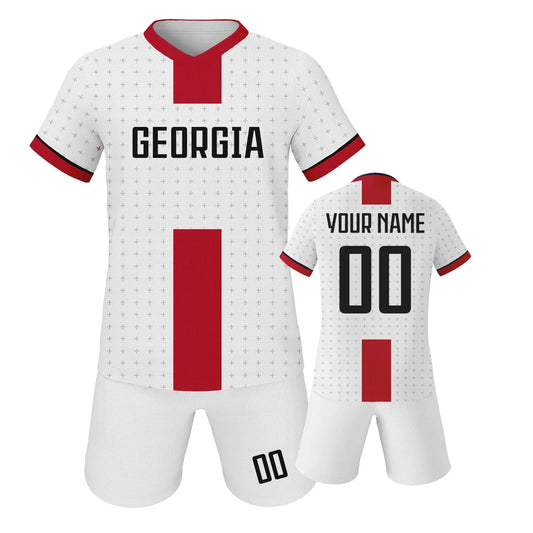 Georgia Custom Kids Soccer Jersey Kit With Personalized Name And Number Unisex Youth Football Training Uniform - ToylandEU