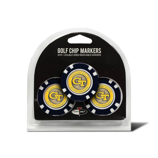 Georgia Tech Yellow Jackets Golf Chip With Marker 3 Pack - ToylandEU
