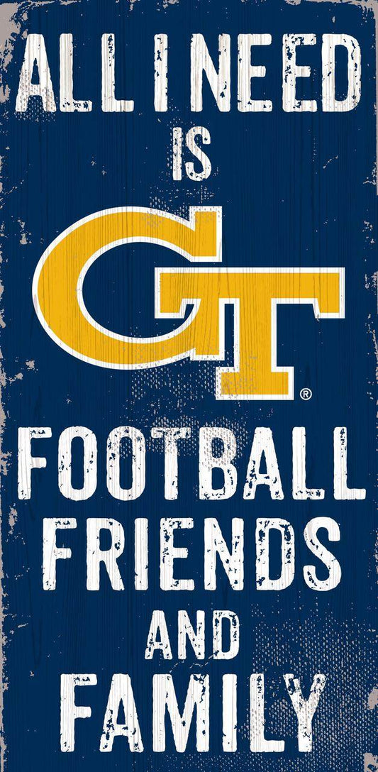 Georgia Tech Yellow Jackets Sign 6x12 Friends and Family - ToylandEU
