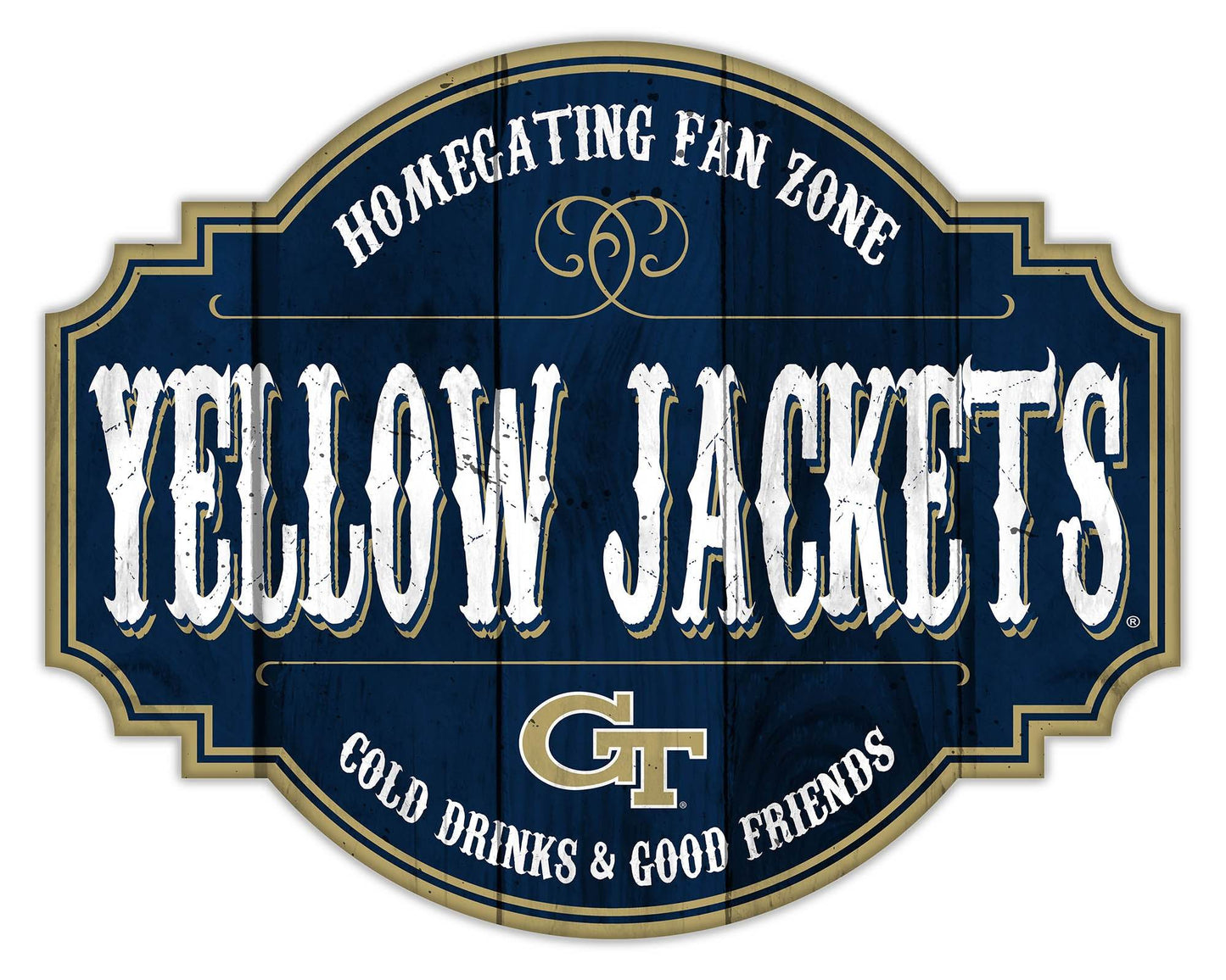 Georgia Tech Yellow Jackets Wood Sign 12 Inch Tavern - ToylandEU