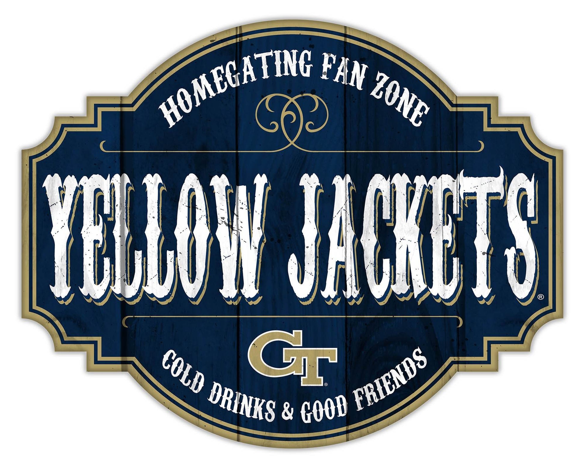 Georgia Tech Yellow Jackets Wood Sign 12 Inch Tavern - ToylandEU