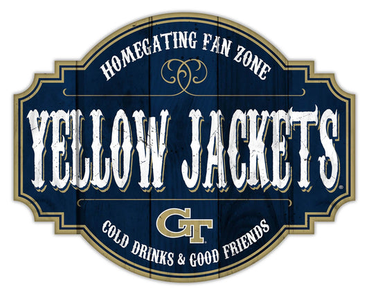 Georgia Tech Yellow Jackets Wood Sign 12 Inch Tavern - ToylandEU