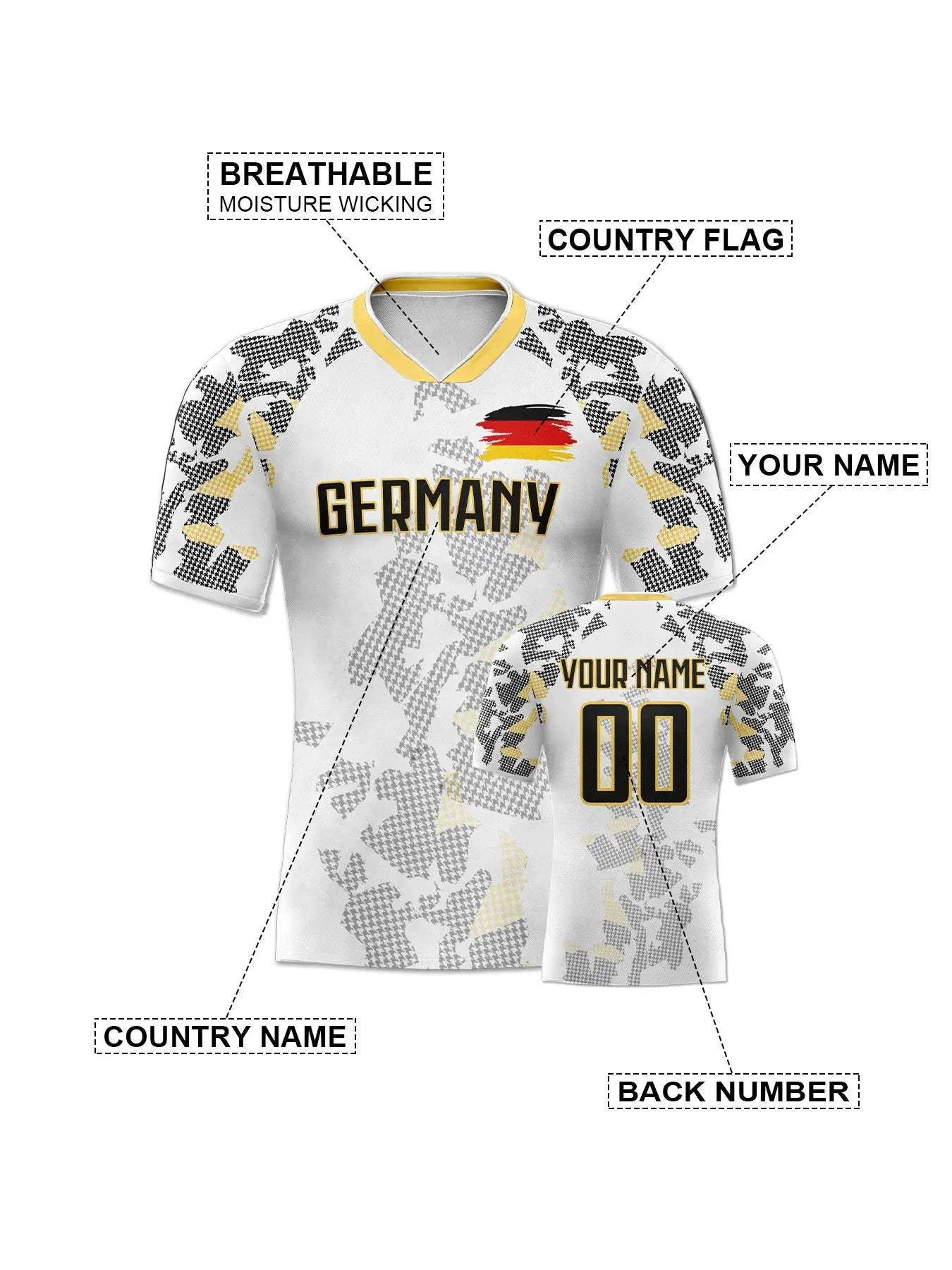  Germany National Team Soccer Jersey Personalized Name -  ToylandEU™
