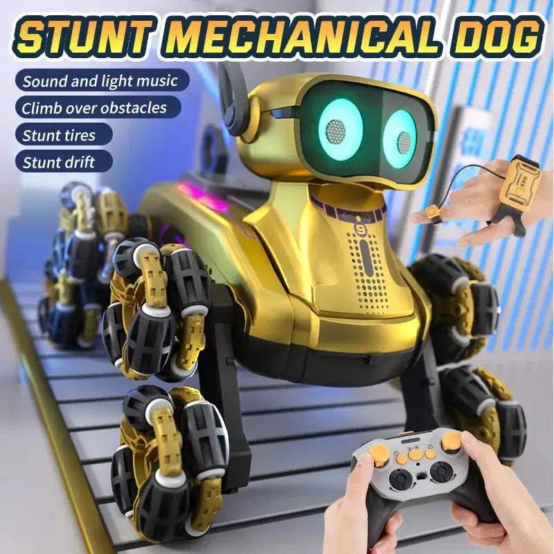 Gesture Control RC Robot Dog With Dancing Eight Wheel Stunts - ToylandEU