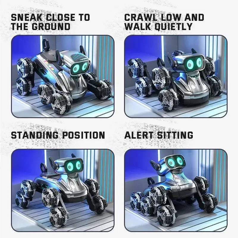 Gesture Control RC Robot Dog With Dancing Eight Wheel Stunts - ToylandEU