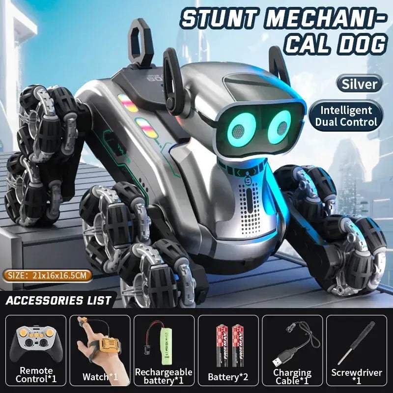 Gesture Control RC Robot Dog With Dancing Eight Wheel Stunts - ToylandEU