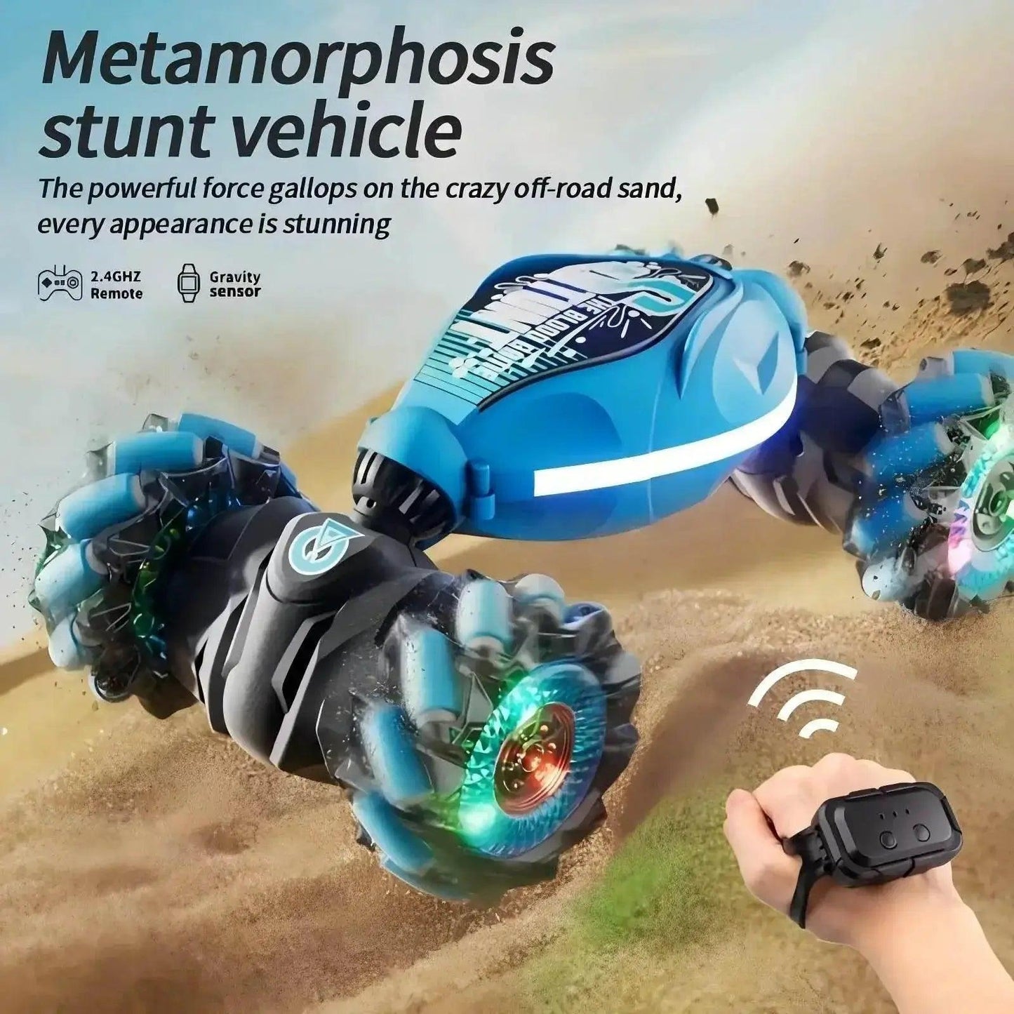  Gesture-Controlled Morphing Off-Road Stunt Car for Kids - Rechargeable Four-Wheel Drive Adventure Vehicle -  ToylandEU™