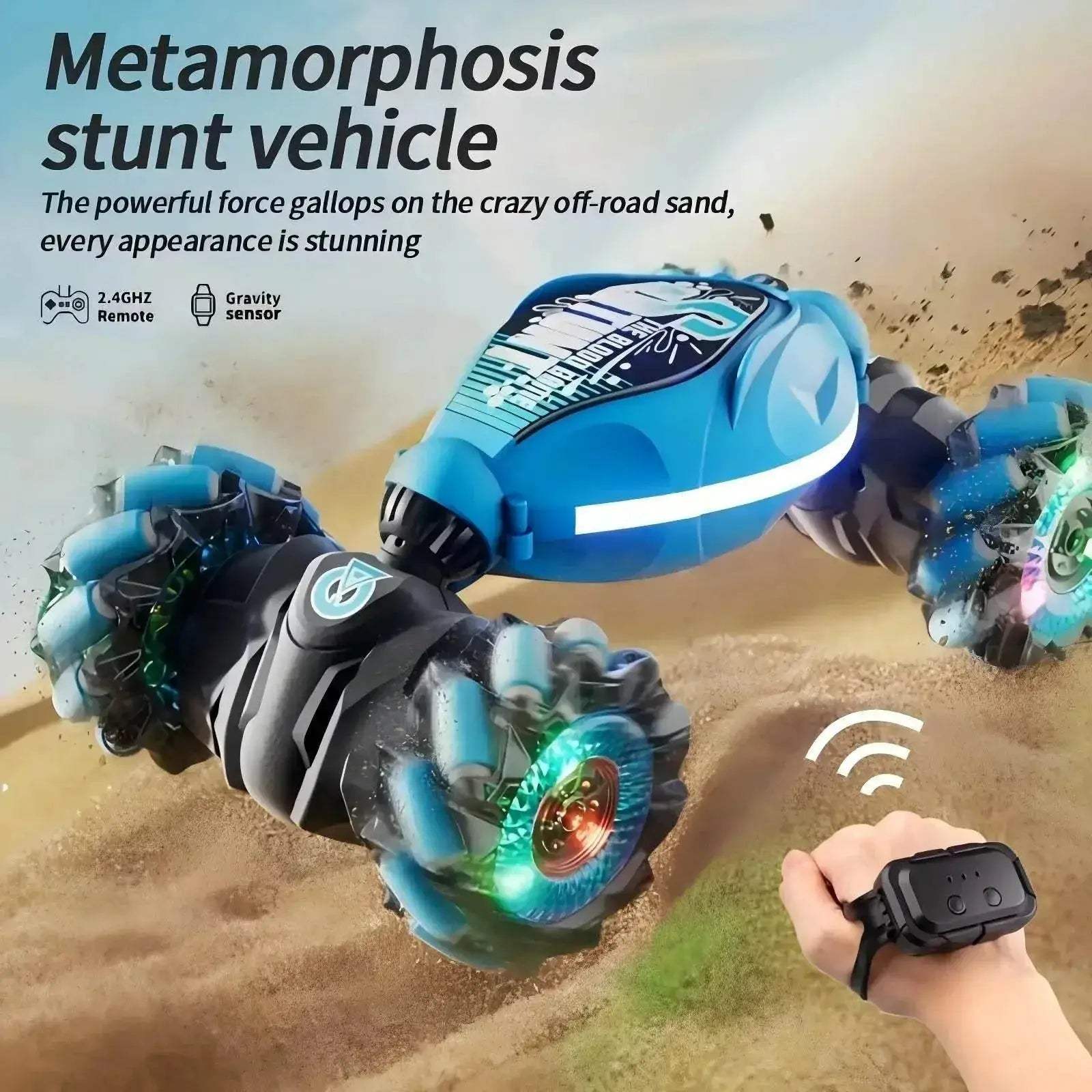 Gesture-Controlled Morphing Off-Road Stunt Car for Kids - Rechargeable Four-Wheel Drive Adventure Vehicle - ToylandEU