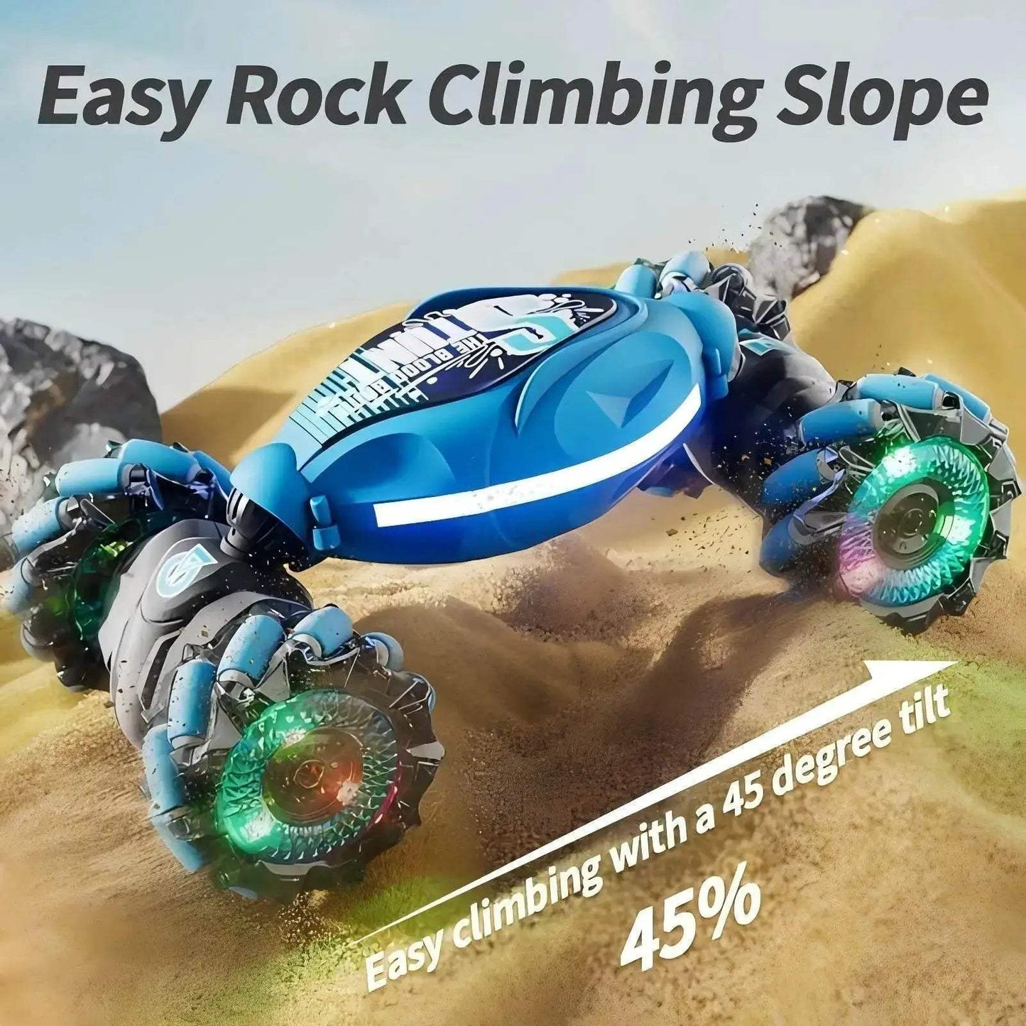 Gesture-Controlled Morphing Off-Road Stunt Car for Kids - Rechargeable Four-Wheel Drive Adventure Vehicle - ToylandEU