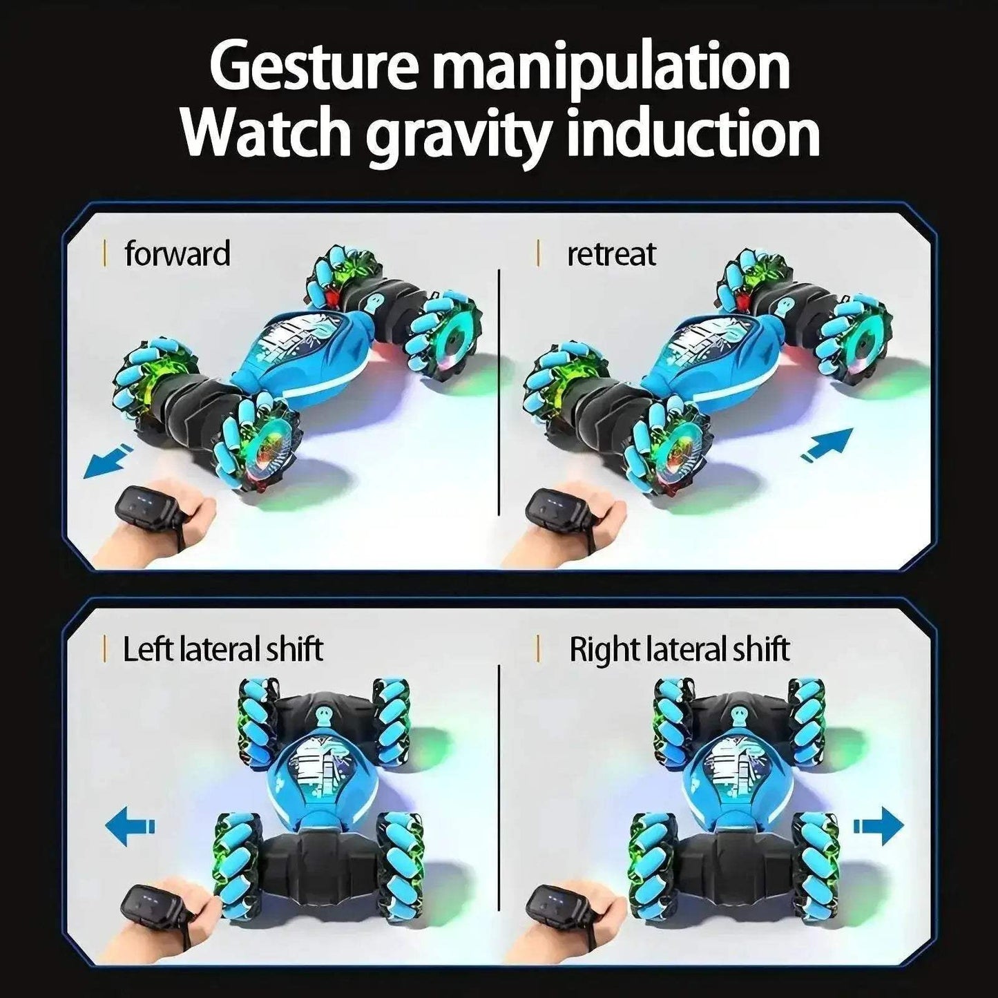 Gesture-Controlled Morphing Off-Road Stunt Car for Kids - Rechargeable Four-Wheel Drive Adventure Vehicle - ToylandEU