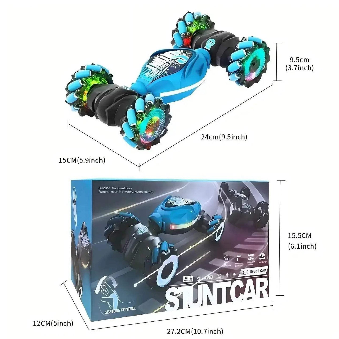 Gesture-Controlled Morphing Off-Road Stunt Car for Kids - Rechargeable Four-Wheel Drive Adventure Vehicle - ToylandEU