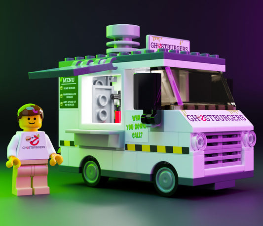 Ghost Burgers Food Truck With Figure For LEGO City Sets Custom Mobile Kitchen - ToylandEU