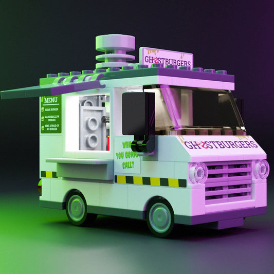 Ghost Burgers Food Truck With Figure For LEGO City Sets Custom Mobile Kitchen - ToylandEU