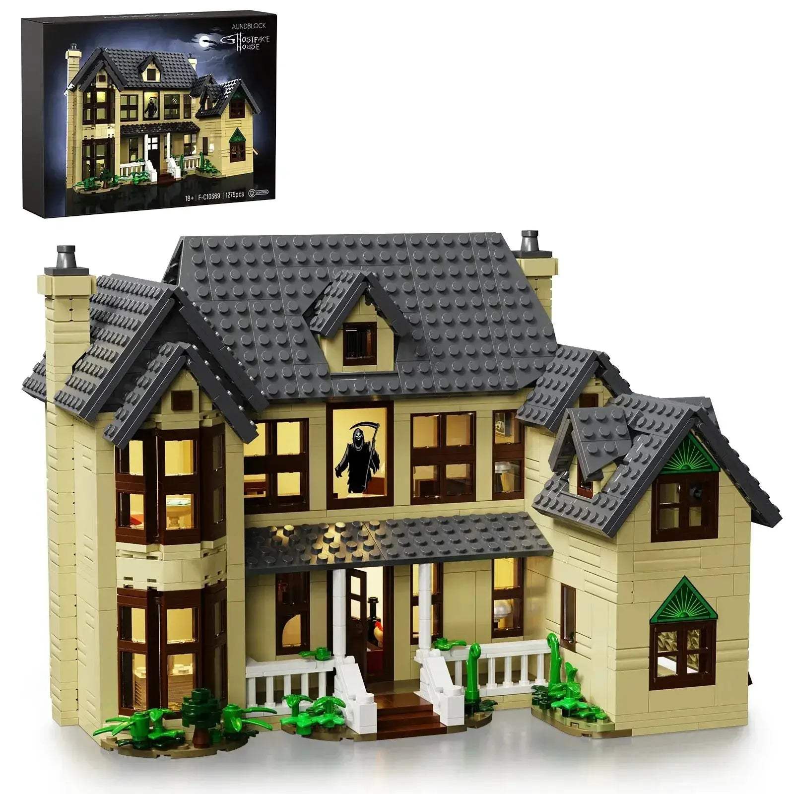 Ghostface House Building Blocks Set With LED Light Halloween - ToylandEU