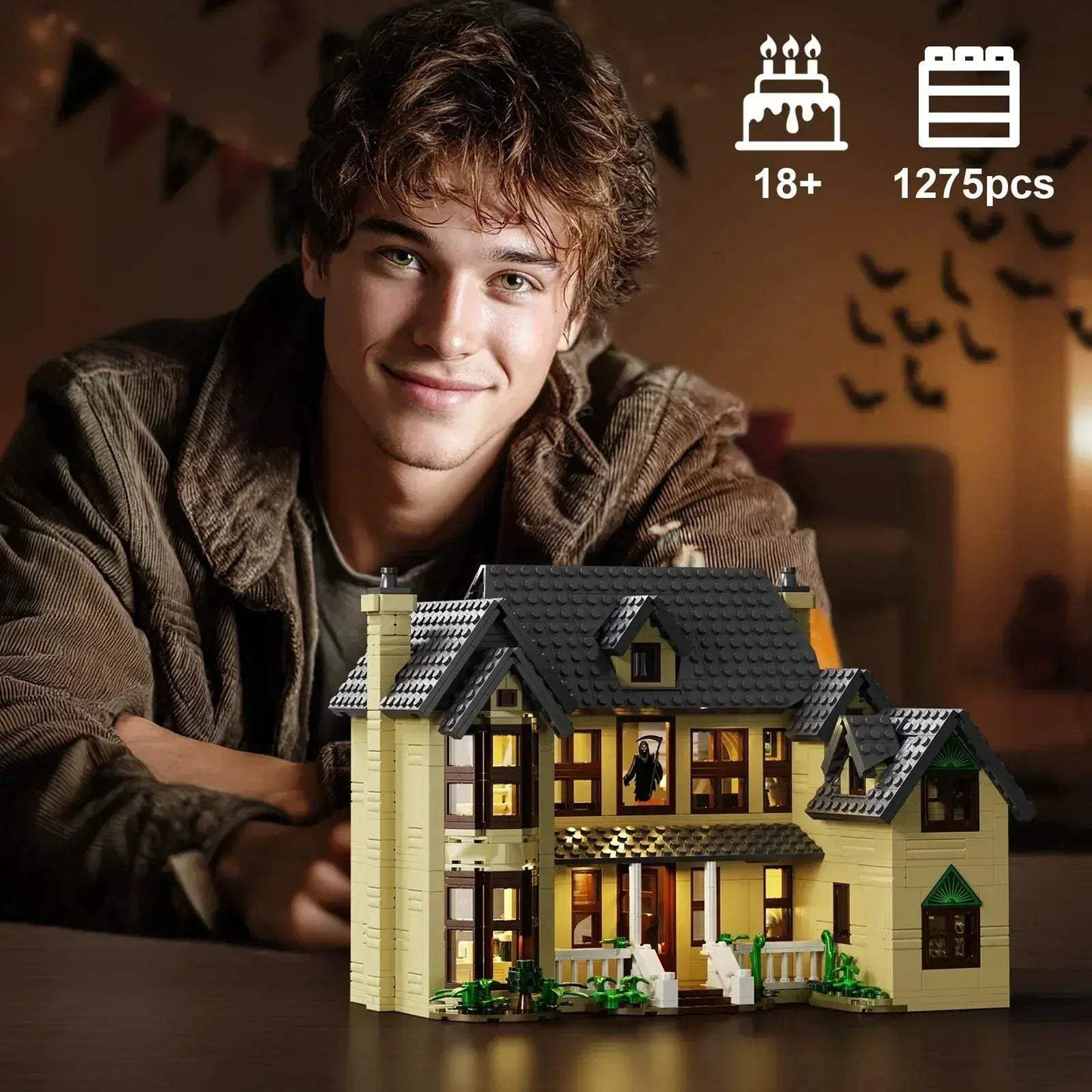 Ghostface House Building Blocks Set With LED Light Halloween - ToylandEU