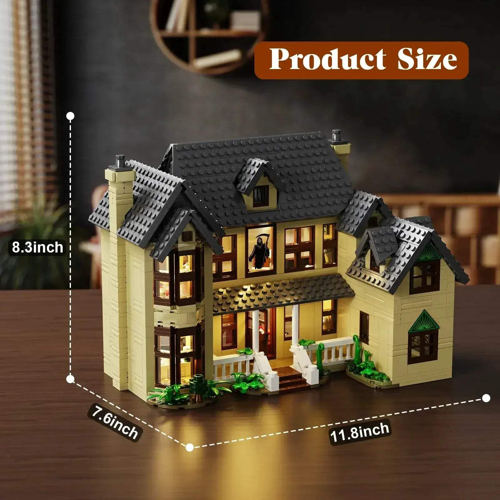 Ghostface House Building Blocks Set With LED Light Halloween - ToylandEU