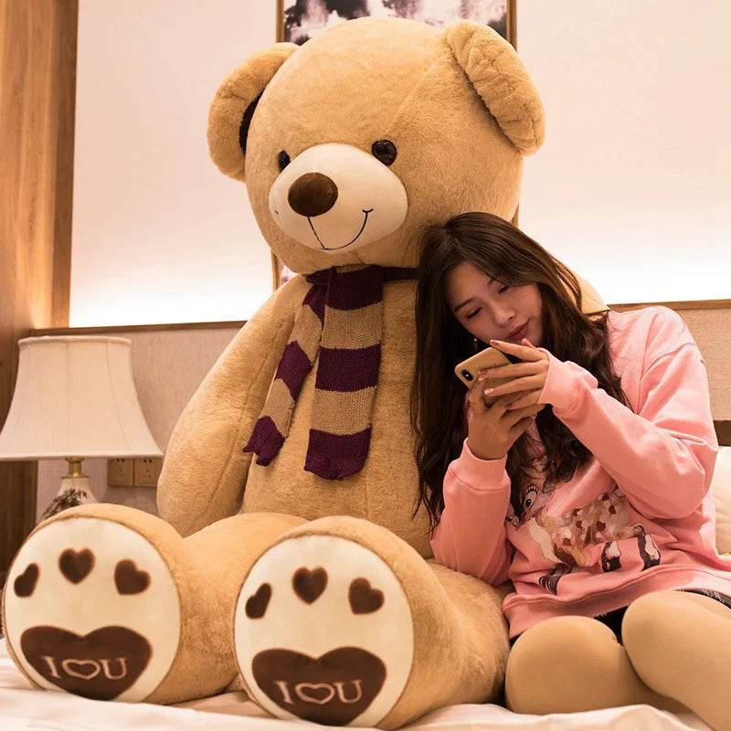 Giant 100cm Plush Lovers Teddy Bear - Cuddle Buddy for All Ages! - ToylandEU