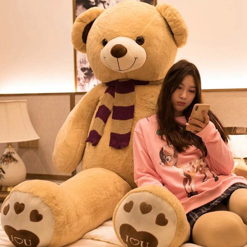 Giant 100cm Plush Lovers Teddy Bear - Cuddle Buddy for All Ages! - ToylandEU