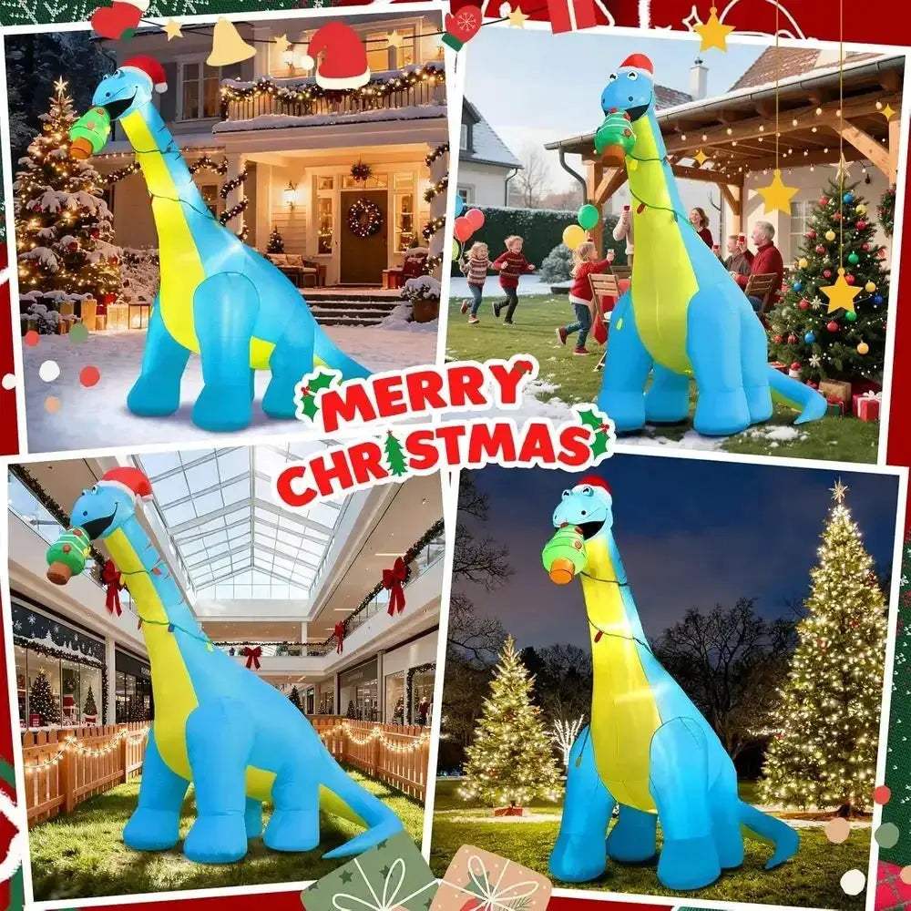 Giant 10Ft Dinosaur Inflatable Outdoor Christmas Decor - ToylandEU