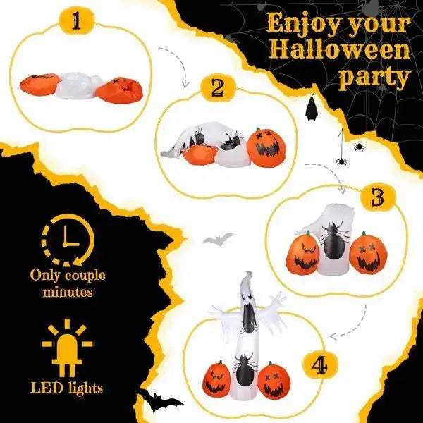 Giant 11.8 Ft Halloween Inflatable With LED Lights - ToylandEU