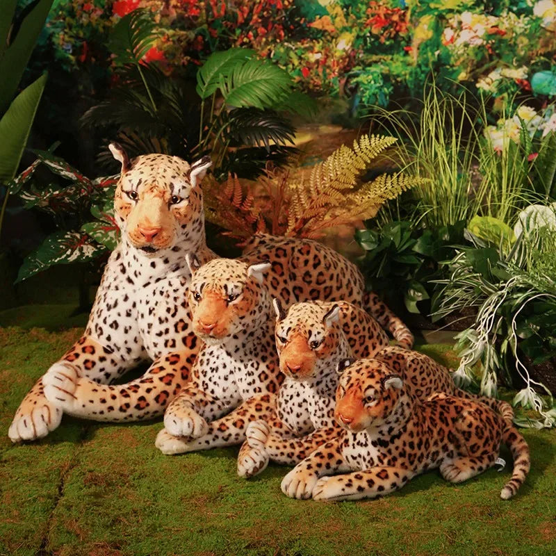 Giant 170cm Lifelike Leopard Plush Toy for Kids Room Decor - ToylandEU