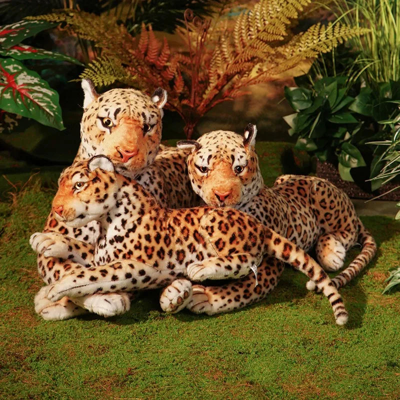 Giant 170cm Lifelike Leopard Plush Toy for Kids Room Decor - ToylandEU