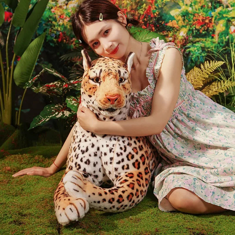 Giant 170cm Lifelike Leopard Plush Toy for Kids Room Decor - ToylandEU