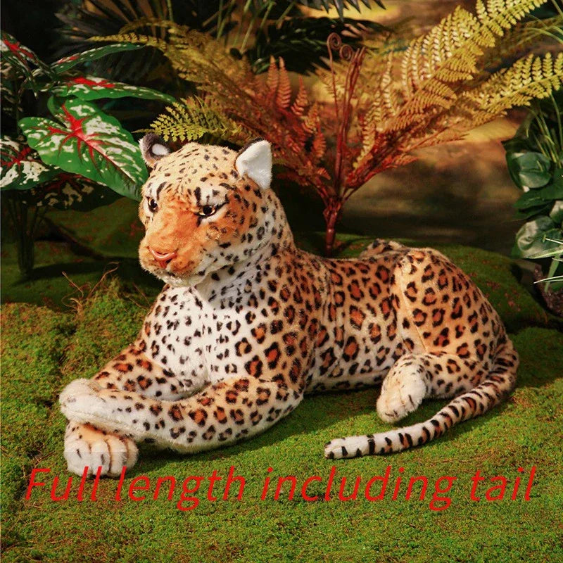 Giant 170cm Lifelike Leopard Plush Toy for Kids Room Decor - ToylandEU