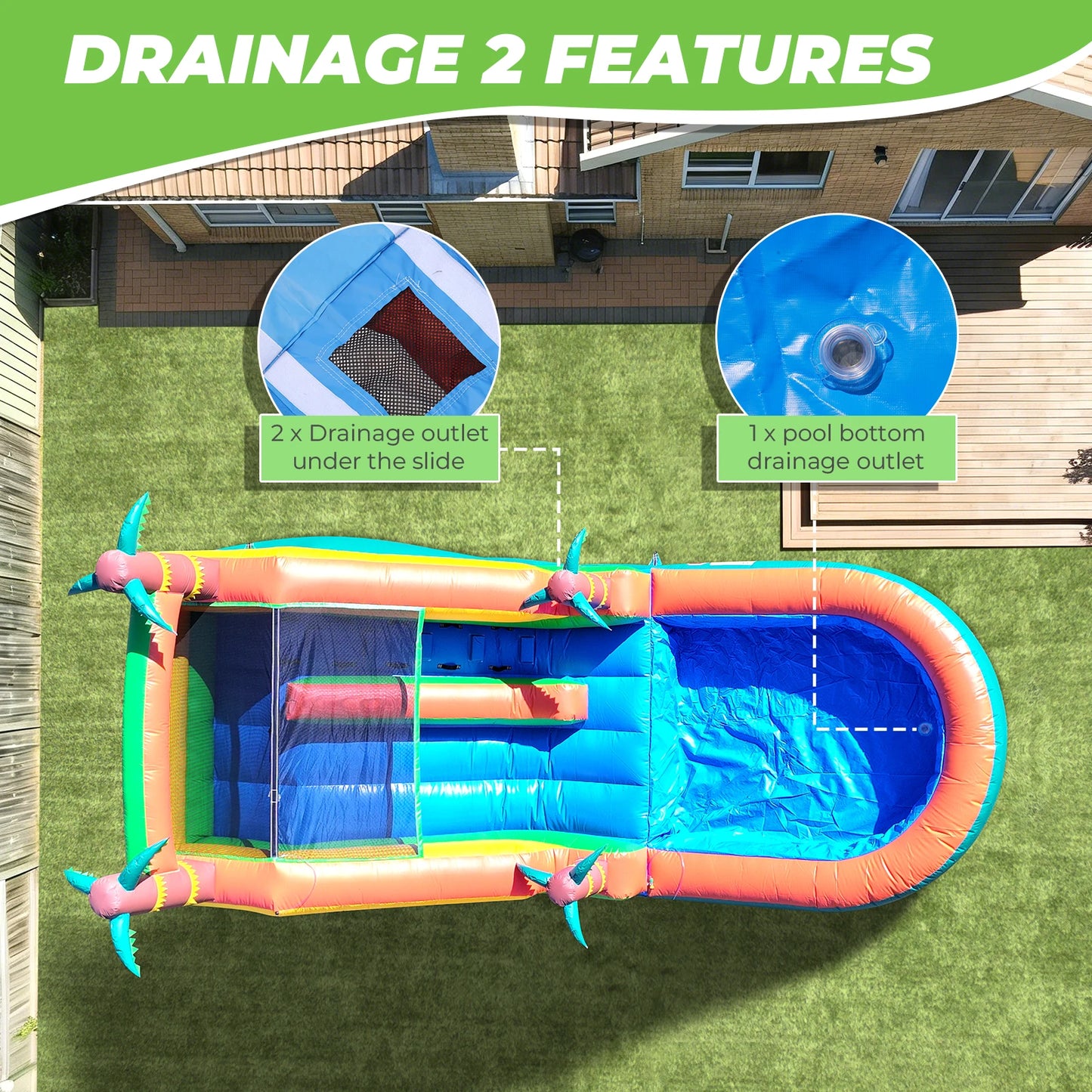 Giant 21ft Inflatable Water Slide With Premium PVC Build