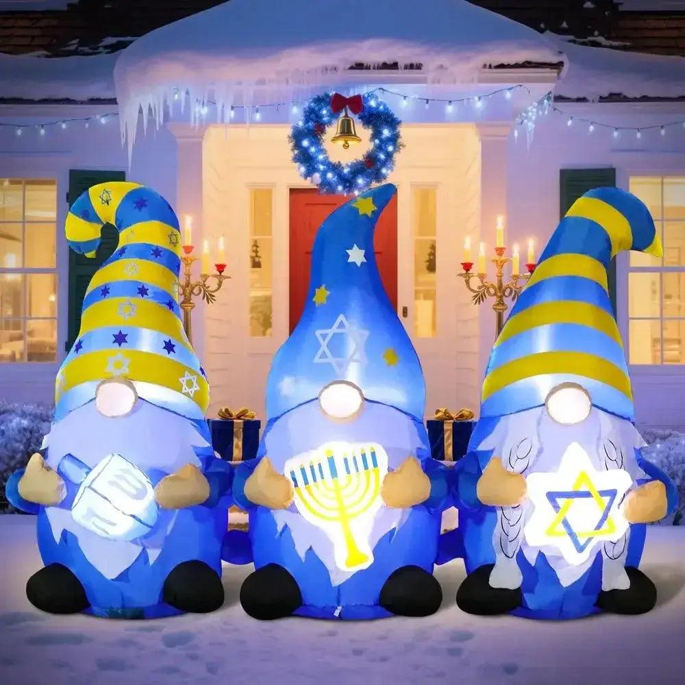  Giant 6ft Hanukkah Outdoor Inflatable Gnomes Star Dreidel -  ToylandEU™