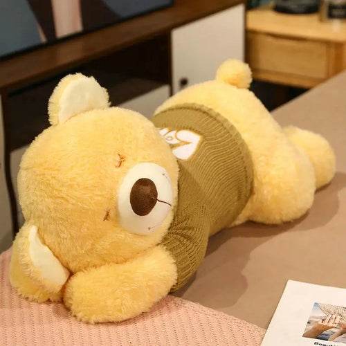 Giant 80/100CM Cuddly Sweater Bear Plush Toy - Soft & Adorable - ToylandEU