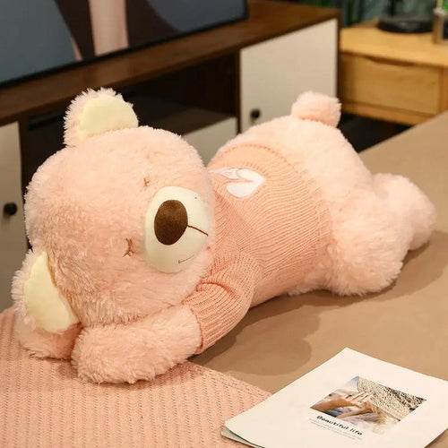 Giant 80/100CM Cuddly Sweater Bear Plush Toy - Soft & Adorable - ToylandEU