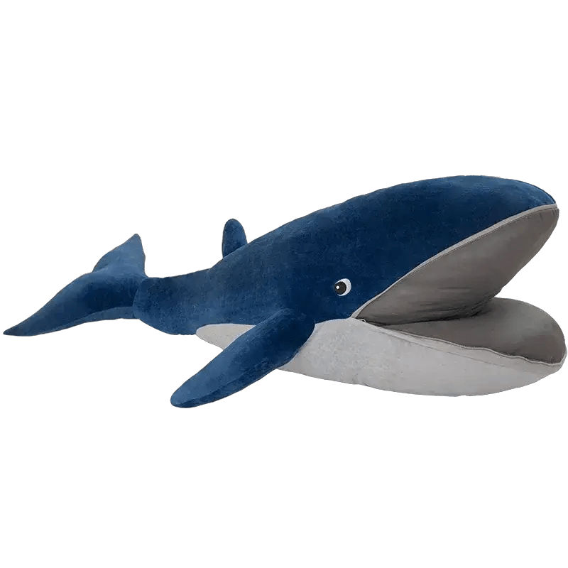  Giant Blue Whale Plush Toy Open Mouth Soft Pillow Premium -  ToylandEU™