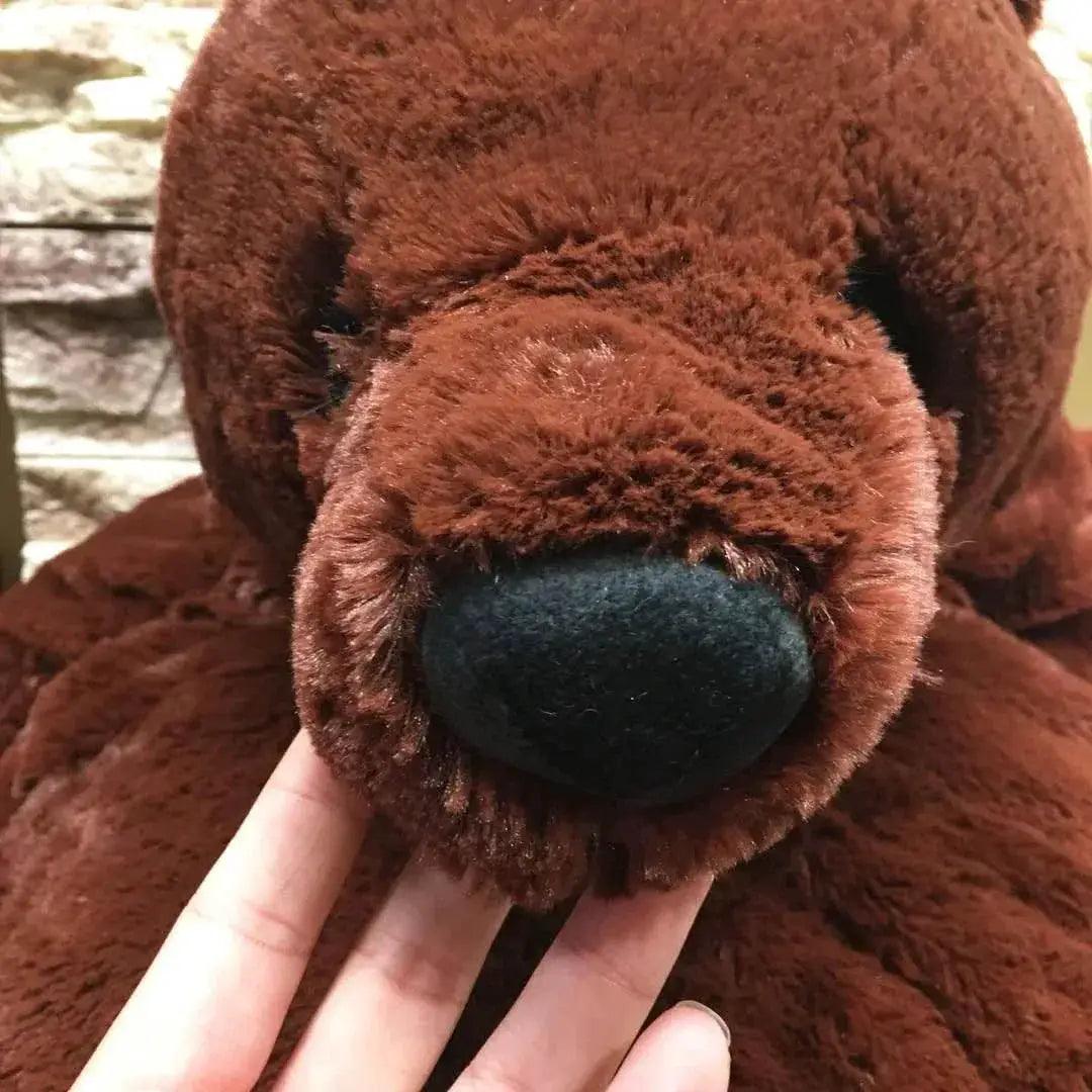  1M Big Simulation Brown Bear Plush Toy Stuffed Animal Giant Mr Boss Bear Plush Doll Pillow Soft Cushion Kids Birthday Gift -  ToylandEU™