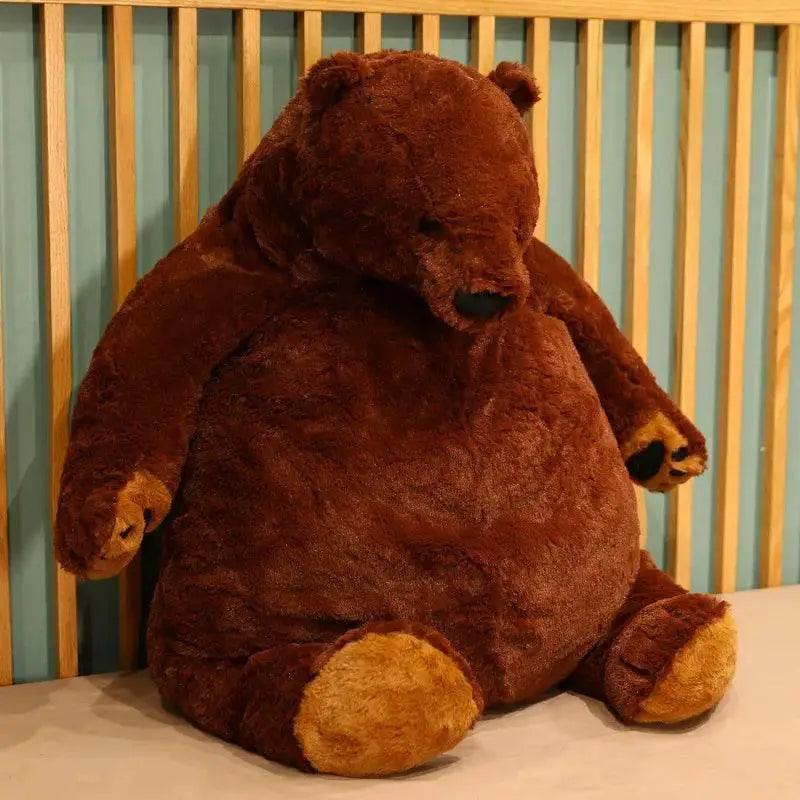  1M Big Simulation Brown Bear Plush Toy Stuffed Animal Giant Mr Boss Bear Plush Doll Pillow Soft Cushion Kids Birthday Gift -  ToylandEU™