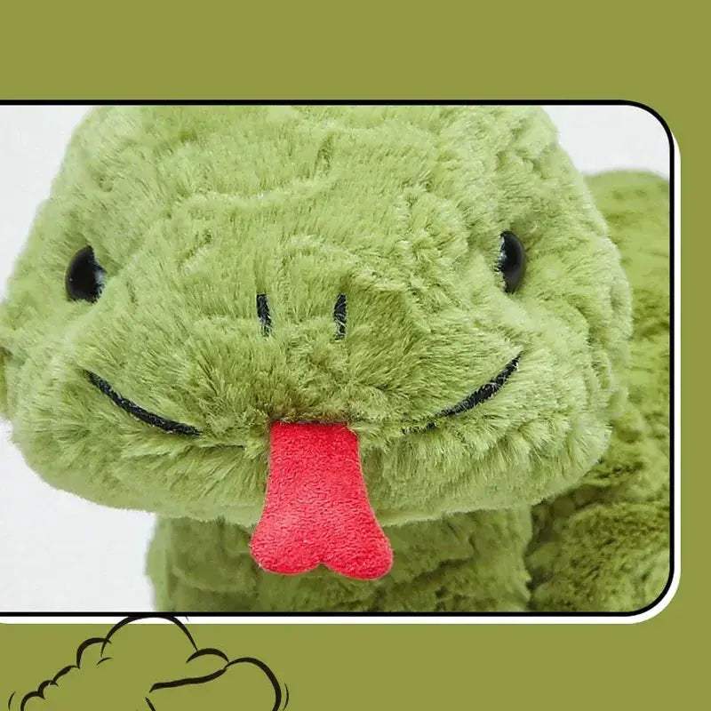 Giant Cartoon Snake Plush Toy For Kids With Tongue Out - ToylandEU