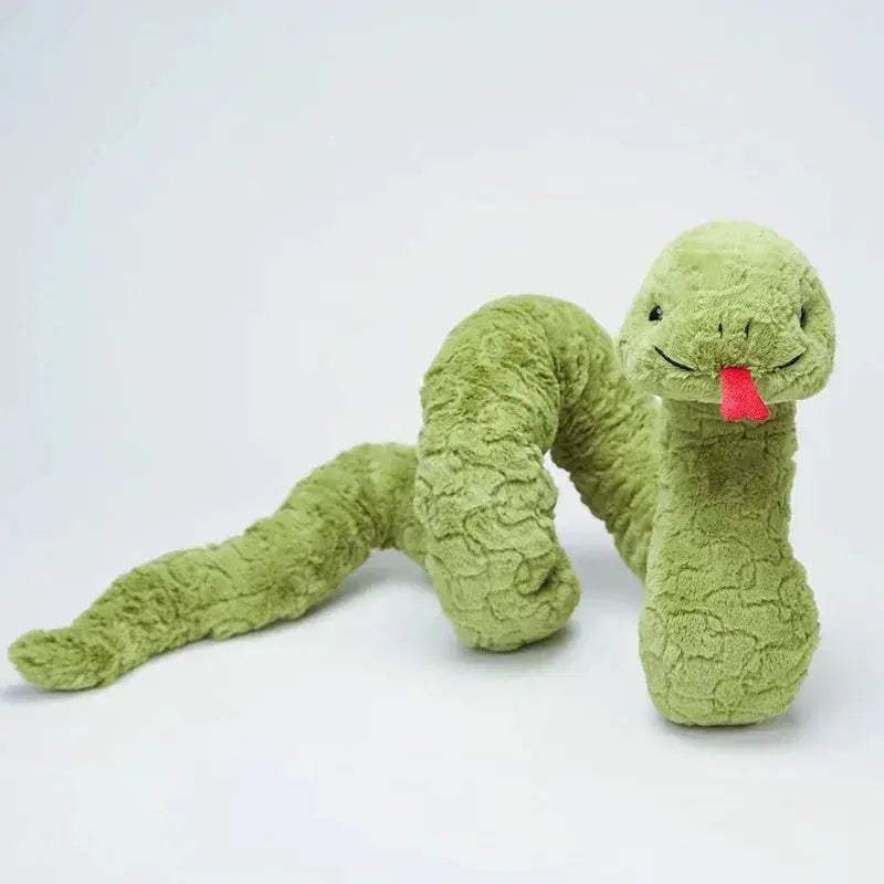 Giant Cartoon Snake Plush Toy For Kids With Tongue Out - ToylandEU