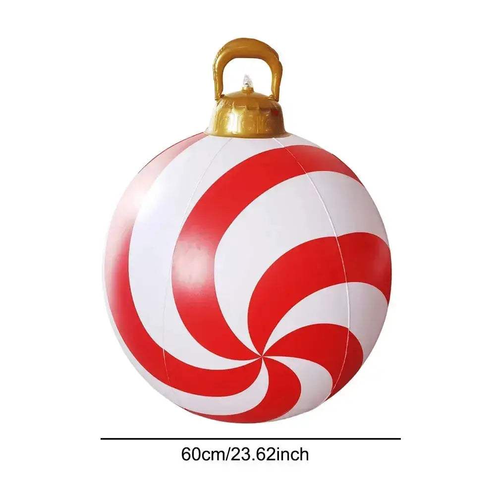 Giant Christmas Inflatable Ball With LED Lights For Outdoor Decor - ToylandEU
