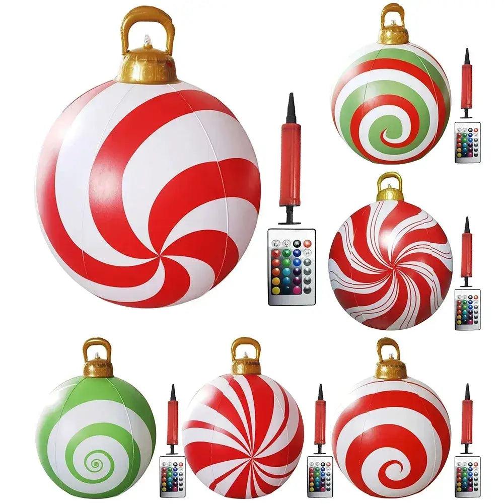  Giant Christmas Inflatable Ball With LED Lights Outdoor -  ToylandEU™