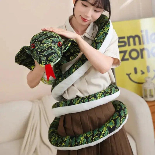  Giant Cobra Plush Toy Coiled Pillow Soft Lifelike -  ToylandEU™