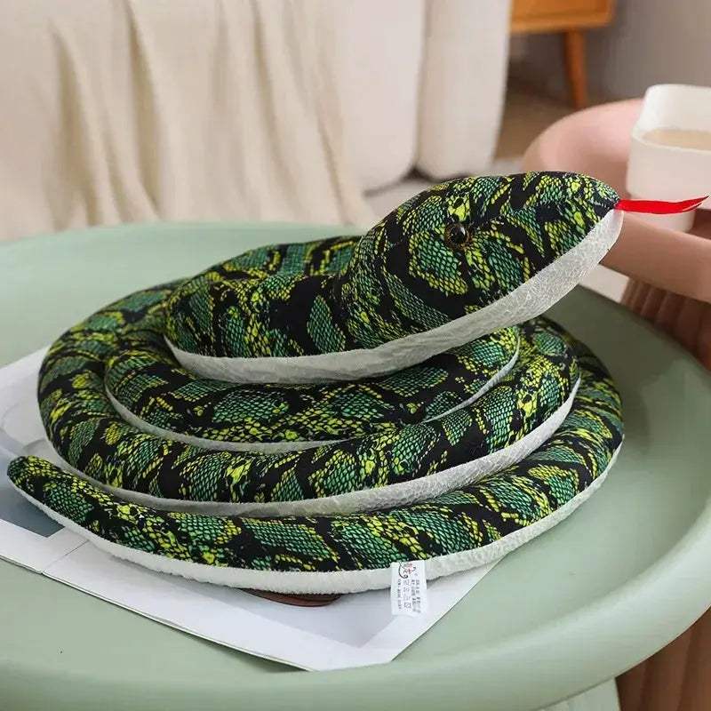 Giant Cobra Plush Toy Coiled Snake Pillow Soft And Lifelike - ToylandEU