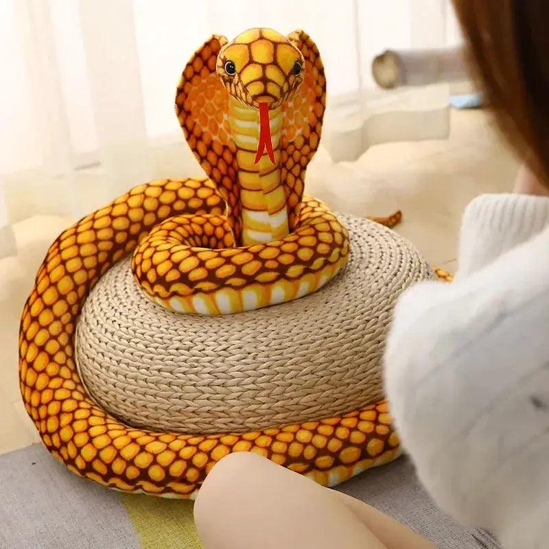  Giant Cobra Plush Toy Snake Pillow Soft Stuffed Animal -  ToylandEU™