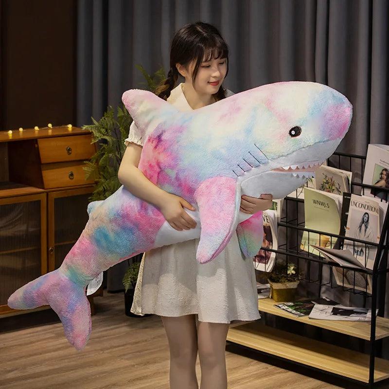  Giant Colorful Shark Plush Pillow 60 to 140 cm 