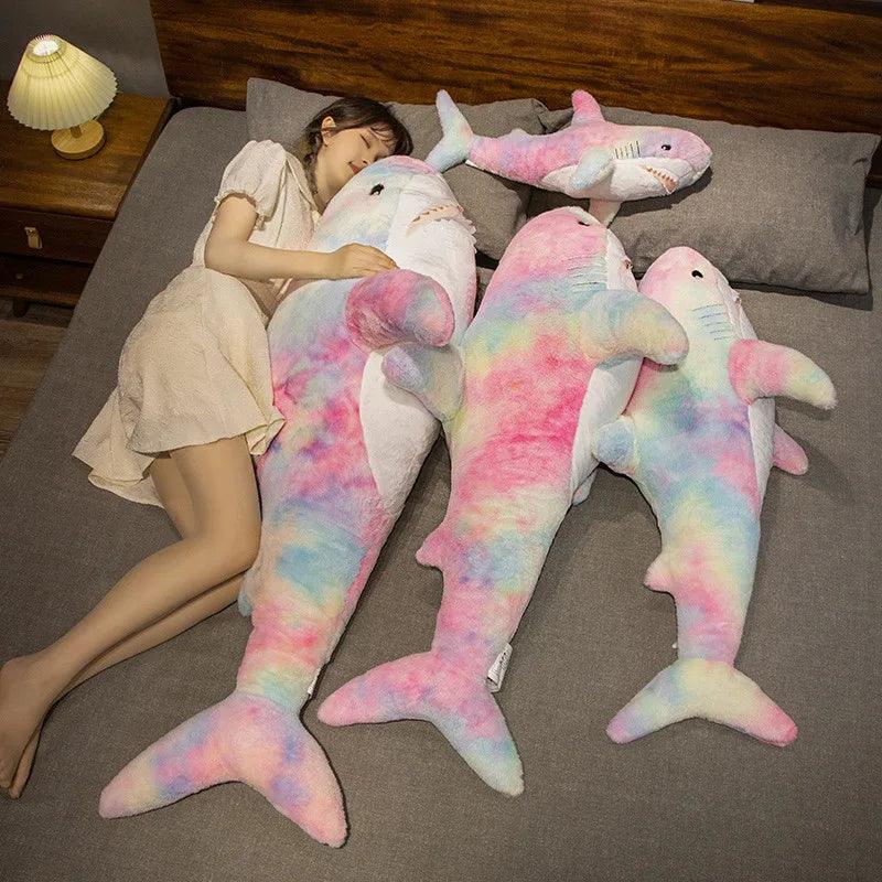  Giant Colorful Shark Plush Pillow 60 to 140 cm 