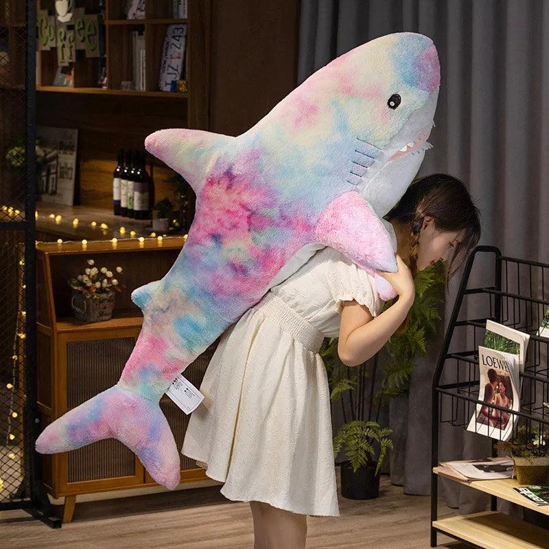  Giant Colorful Shark Plush Pillow 60 to 140 cm 