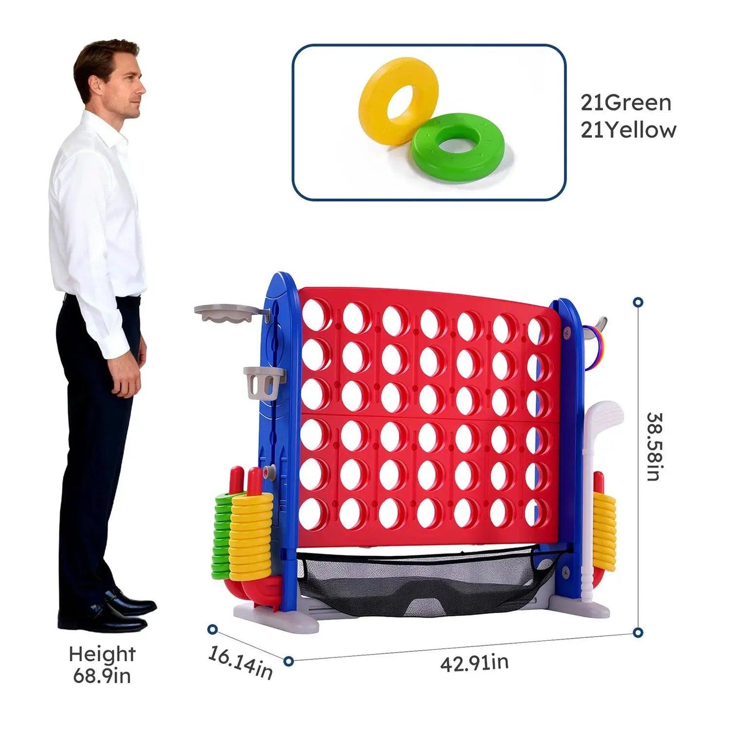  Giant Connect Four Outdoor Yard Game Set 3 In 1 -  ToylandEU™