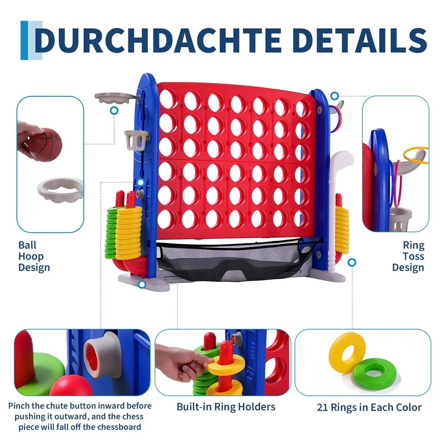  Giant Connect Four Outdoor Yard Game Set 3 In 1 -  ToylandEU™