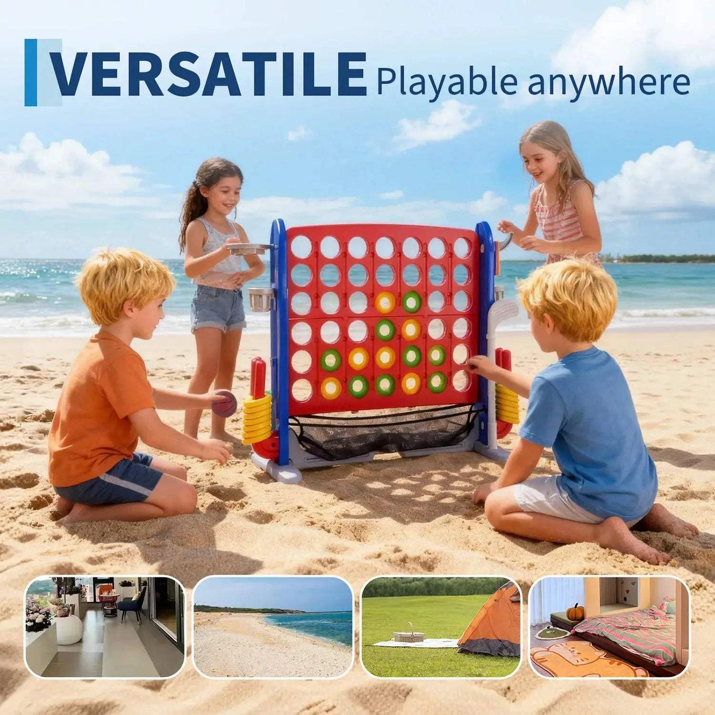  Giant Connect Four Outdoor Yard Game Set 3 In 1 -  ToylandEU™